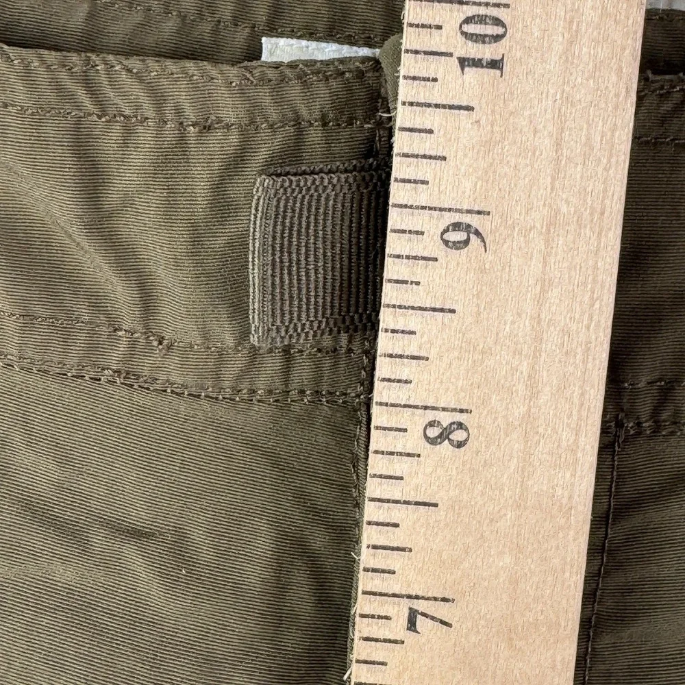 Chazzz Juniors Size 7 Olive Green Nylon Cargo Pants Outdoor Y2K VTG‎ Zip Sides